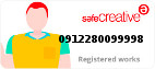 Safe Creative #0912280099998